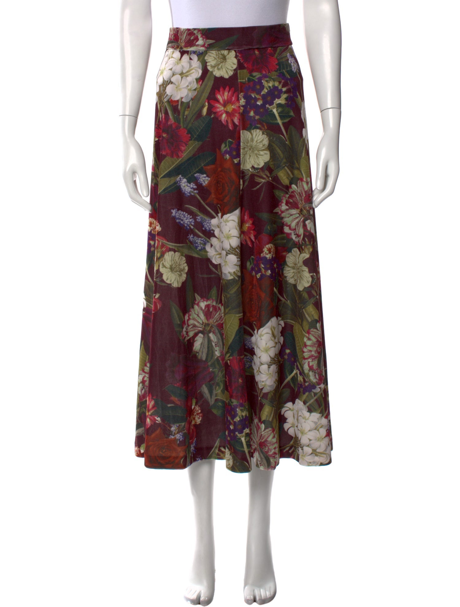 Cara Cara Floral Print Midi Length Skirt