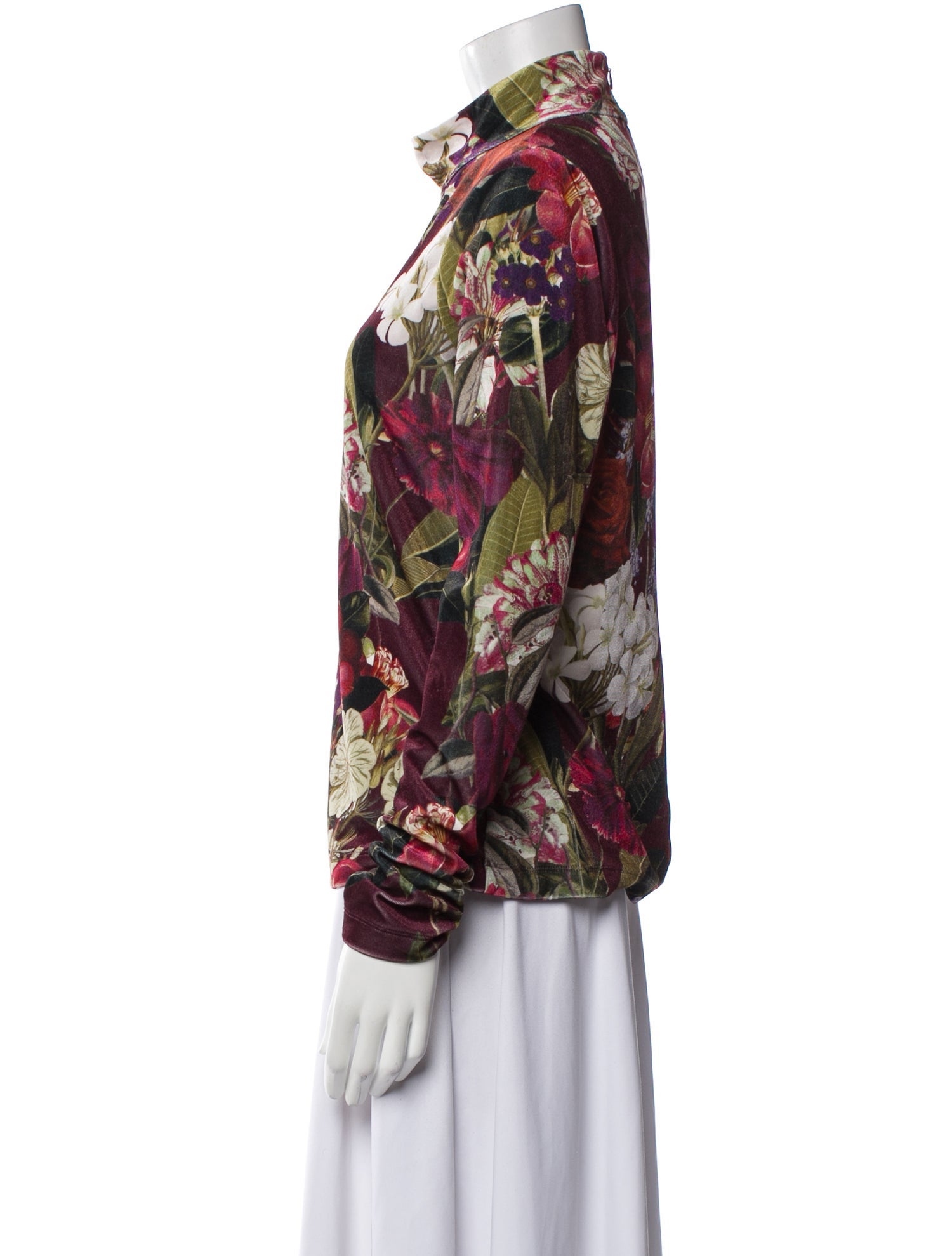 Cara Cara Floral Print Mock Neck Top