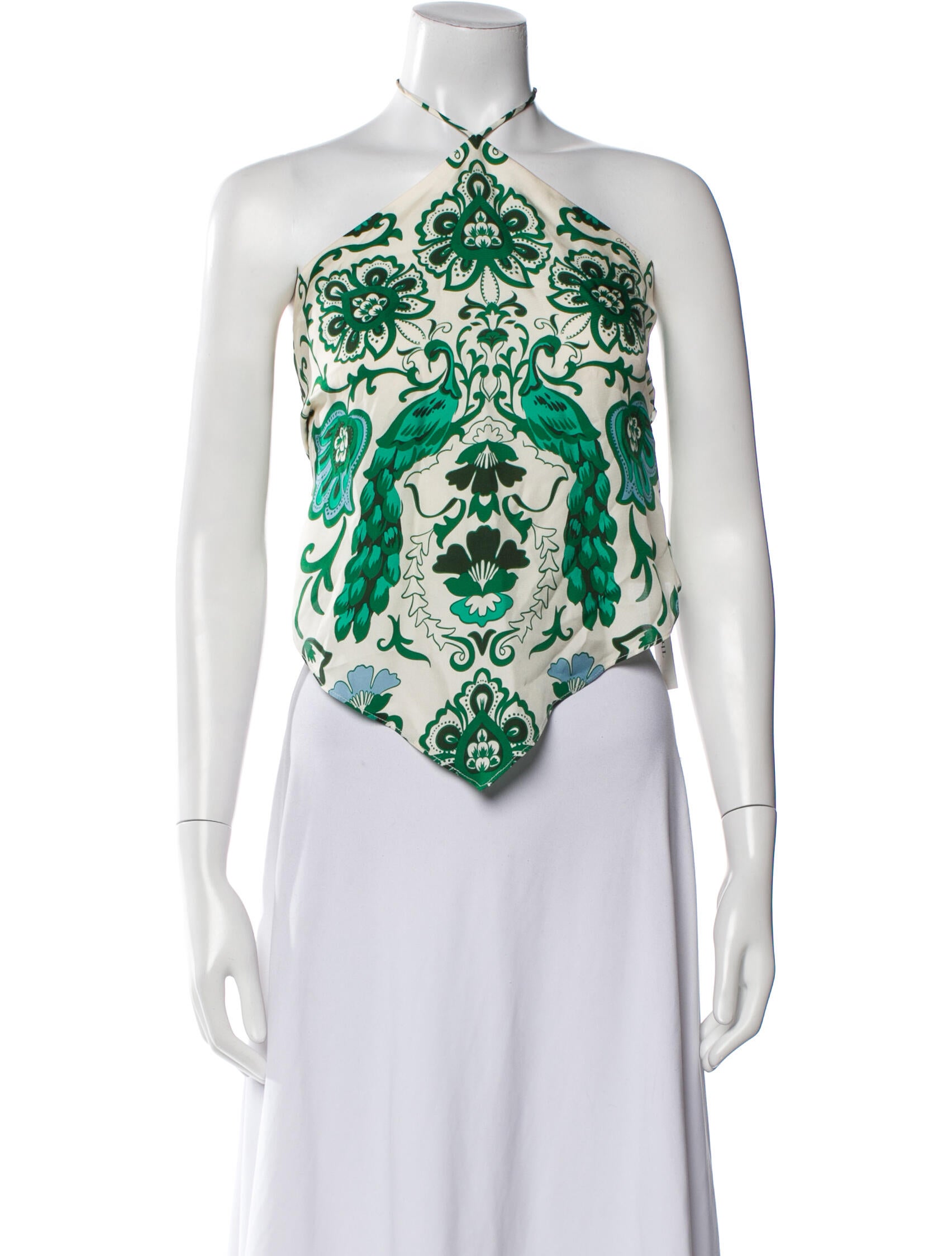 Cara Cara Printed Halterneck Crop Top