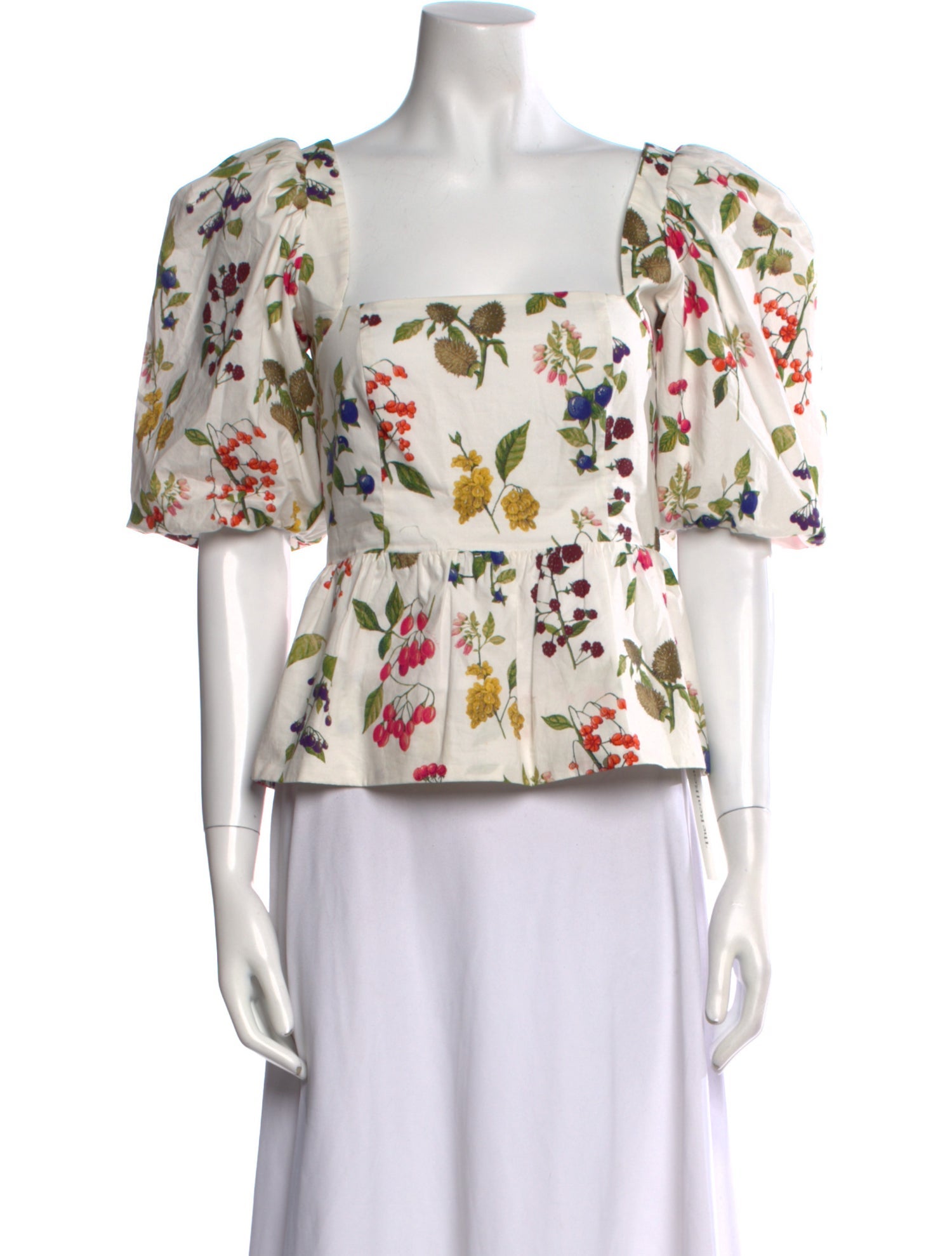 Cara Cara Floral Print Square Neckline Blouse
