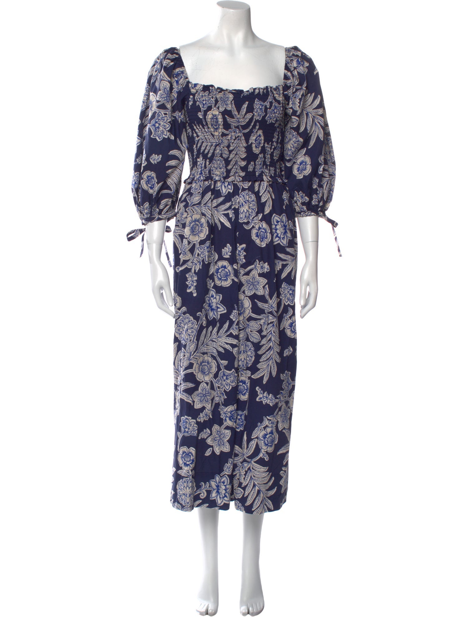 Cara Cara Floral Print Square Neckline Jumpsuit