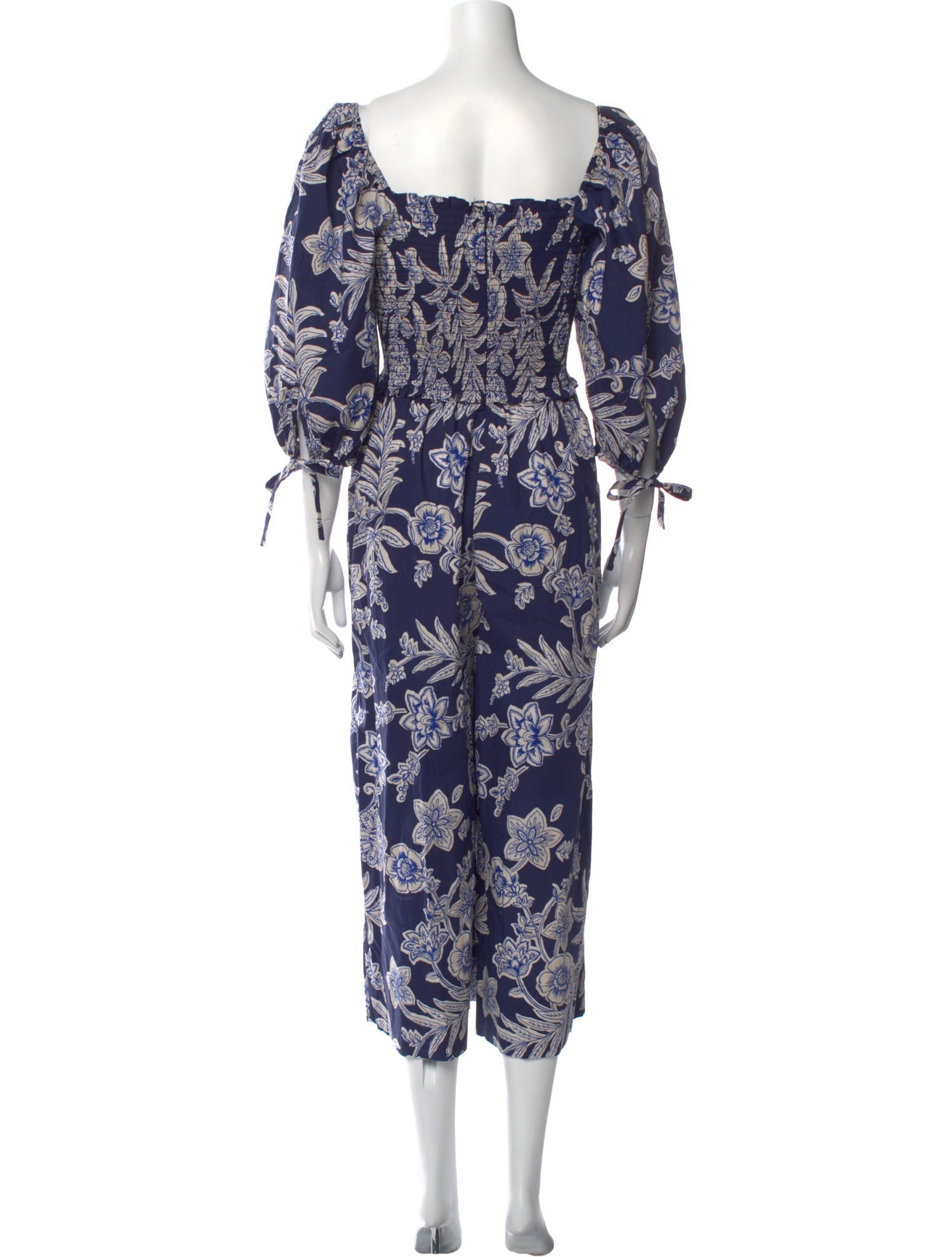 Cara Cara Floral Print Square Neckline Jumpsuit