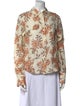 Cara Cara Floral Print Long Sleeve Button-Up Top