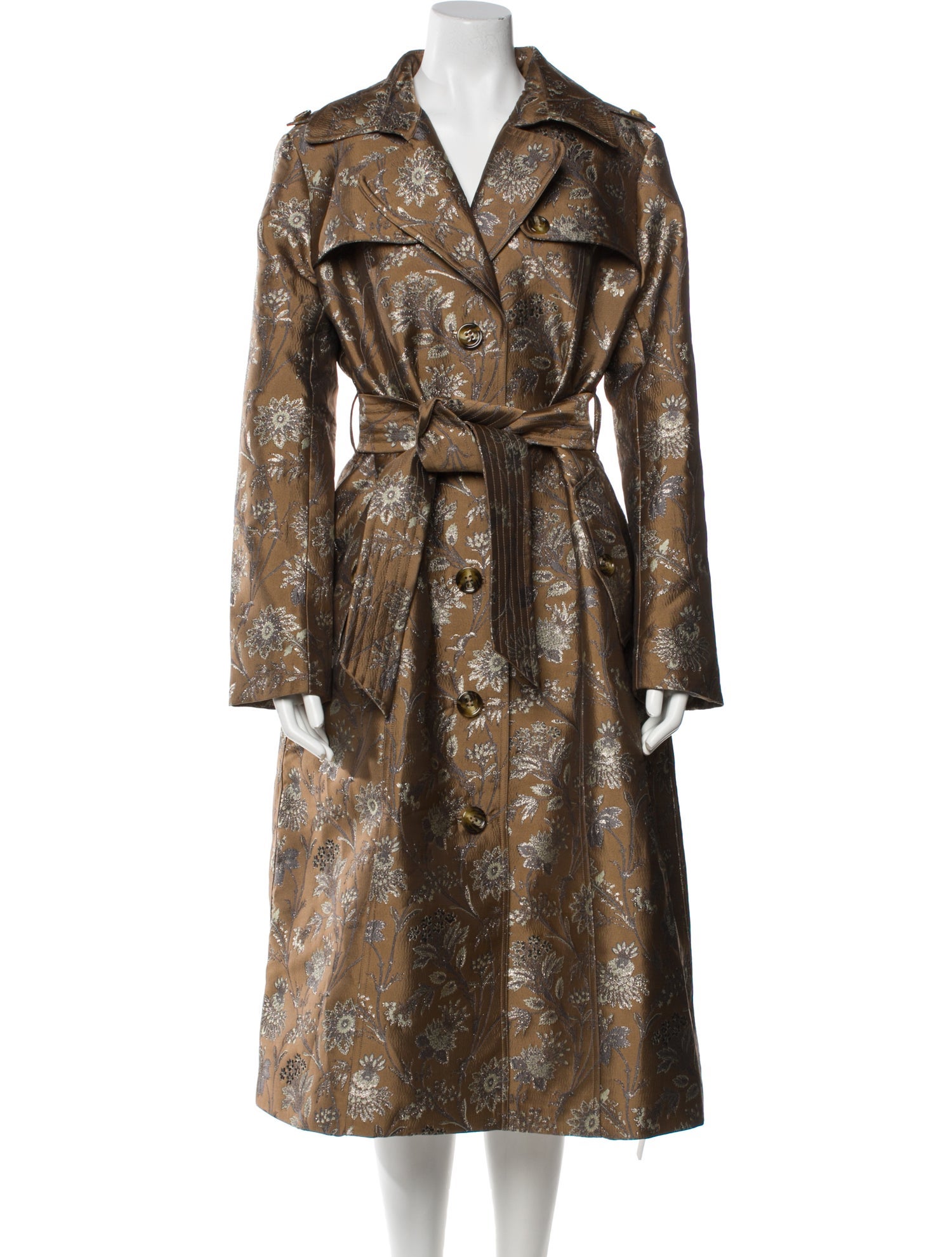 Cara Cara Floral Print Trench Coat w/ Tags