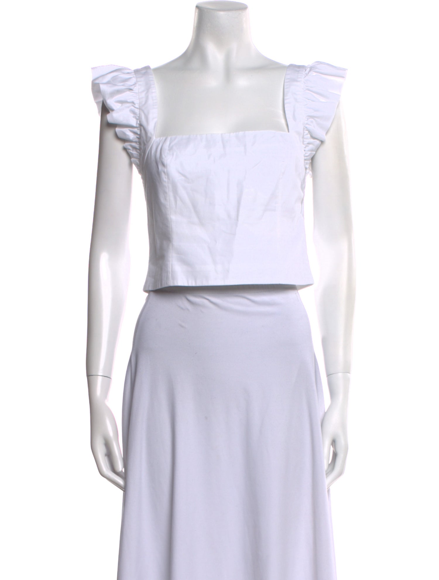 Cara Cara Square Neckline Short Sleeve Crop Top