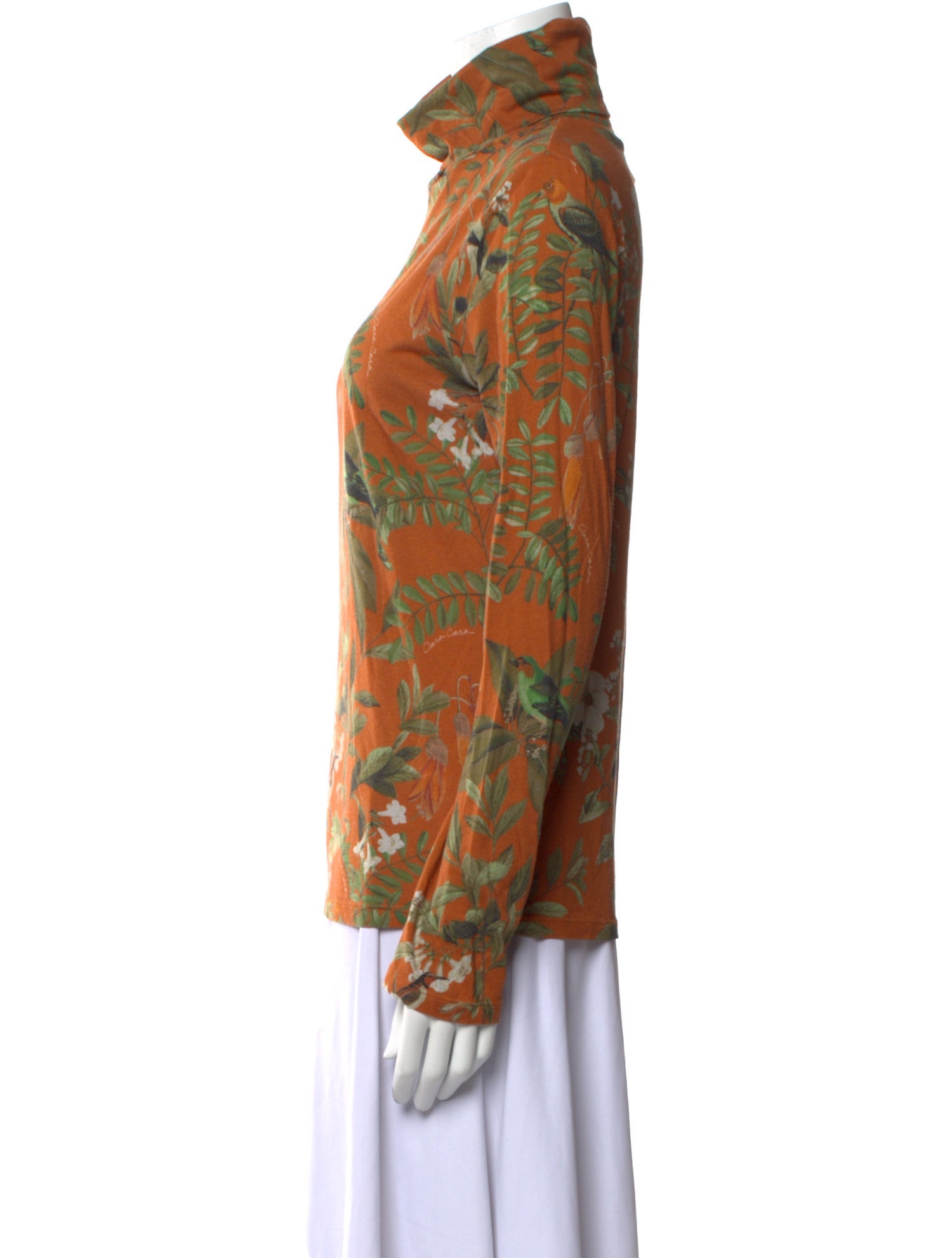 Cara Cara Floral Print Turtleneck Blouse