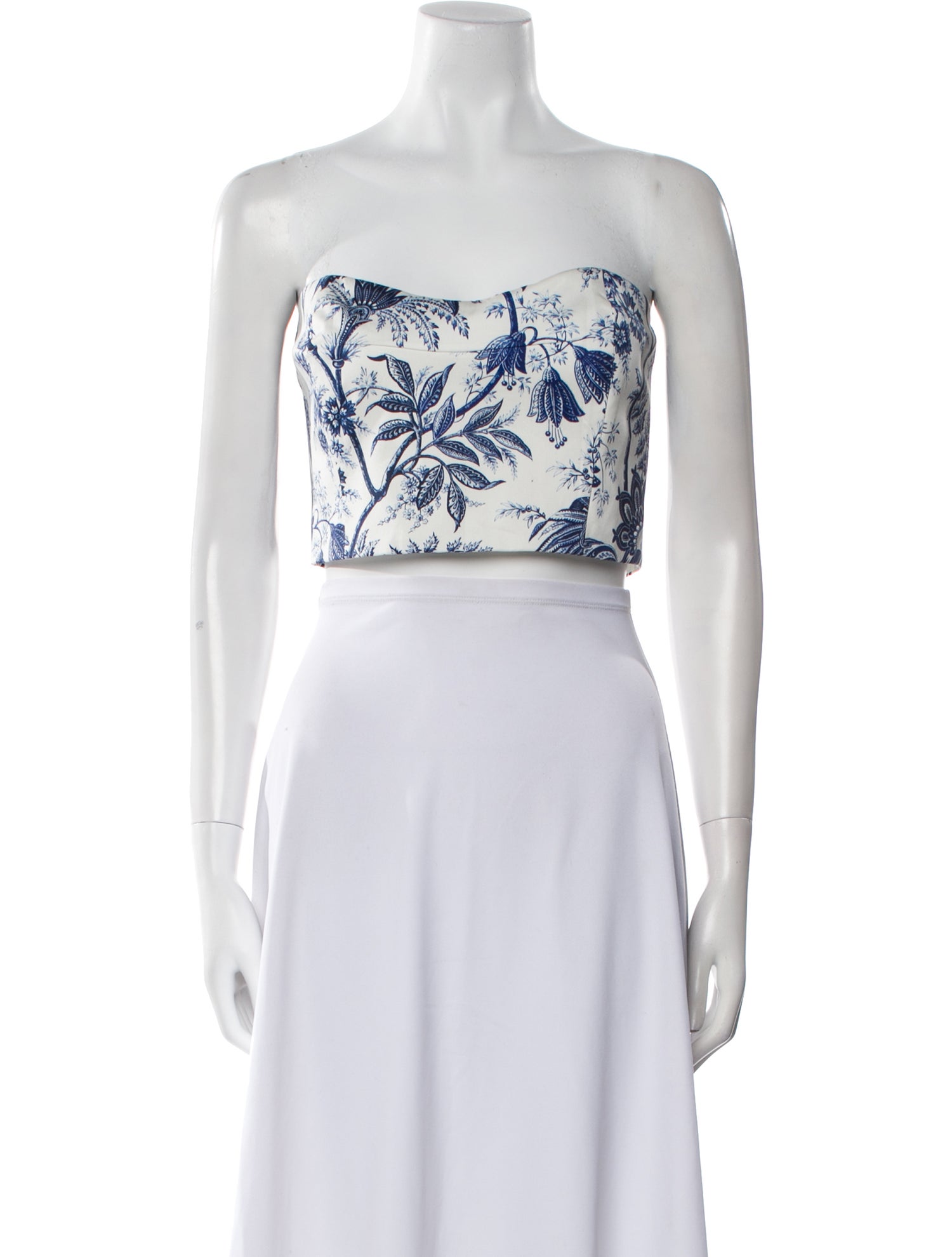 Cara Cara Printed Strapless Crop Top w/ Tags