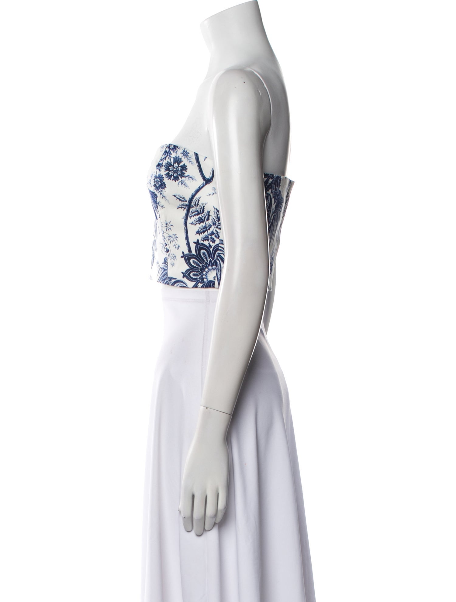 Cara Cara Printed Strapless Crop Top w/ Tags