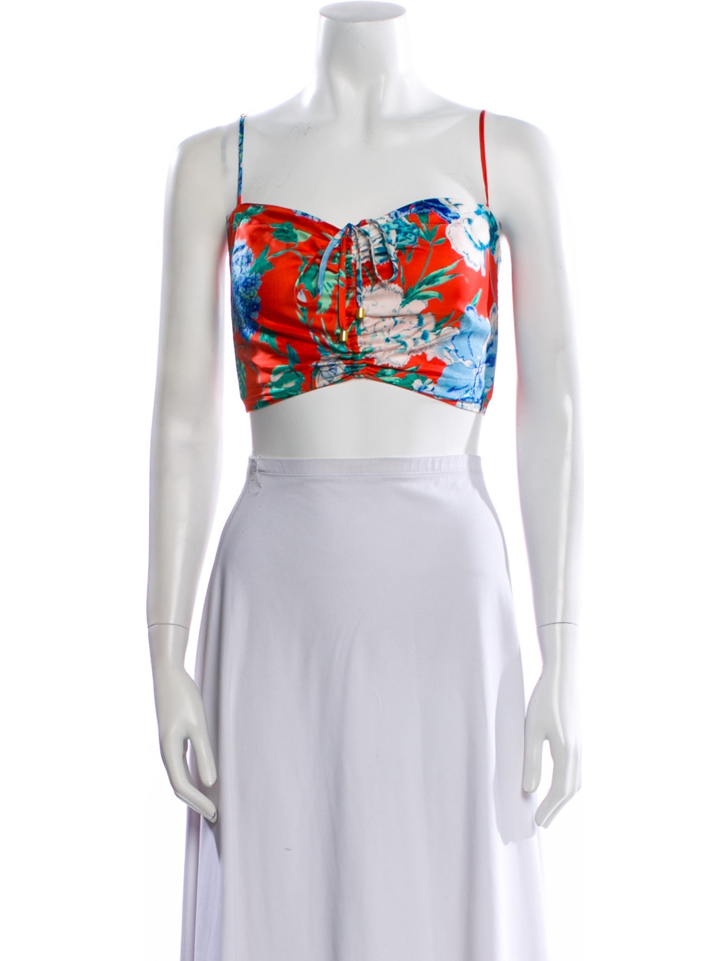 Cara Cara Silk Printed Crop Top