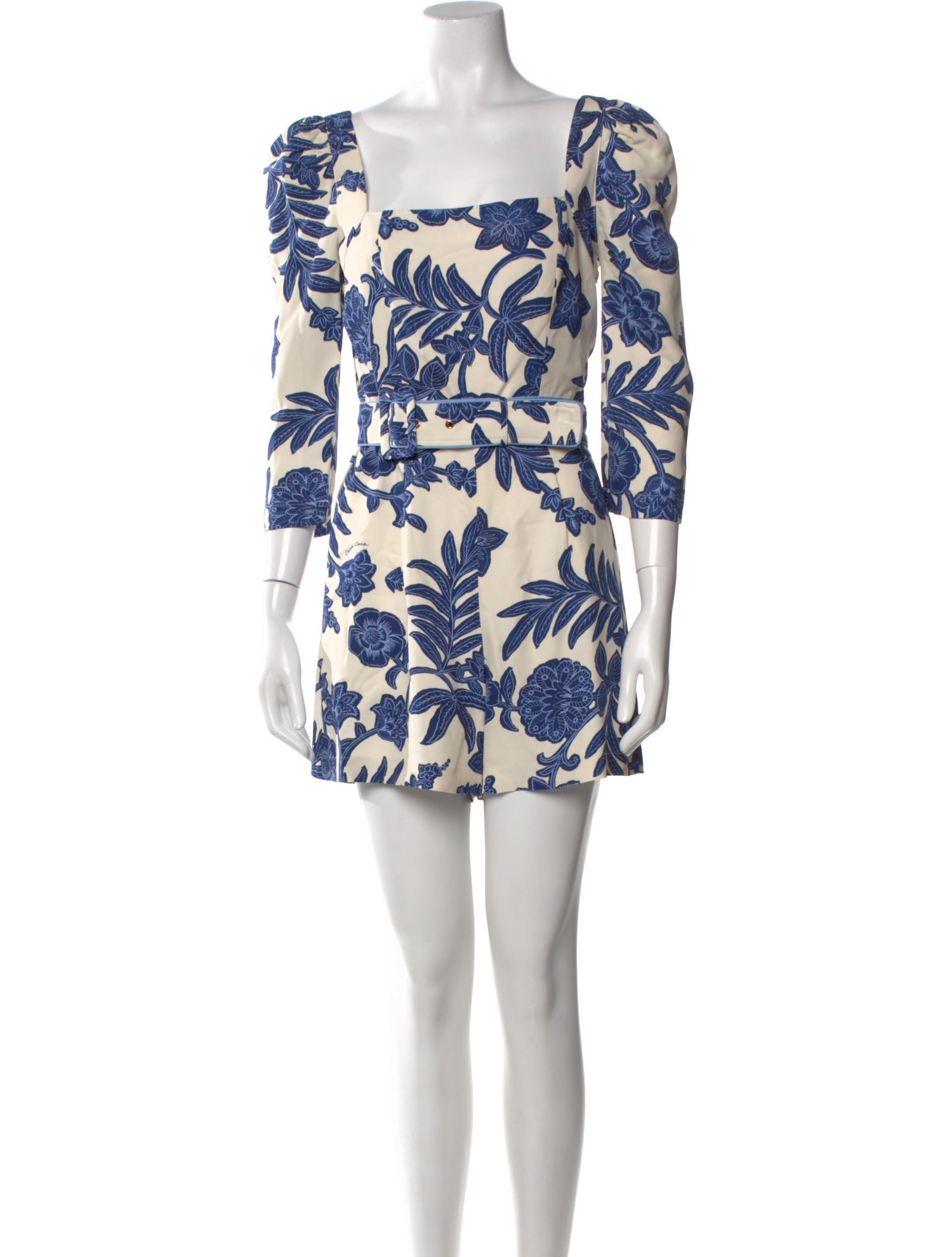 Cara Cara Floral Print Square Neckline Romper