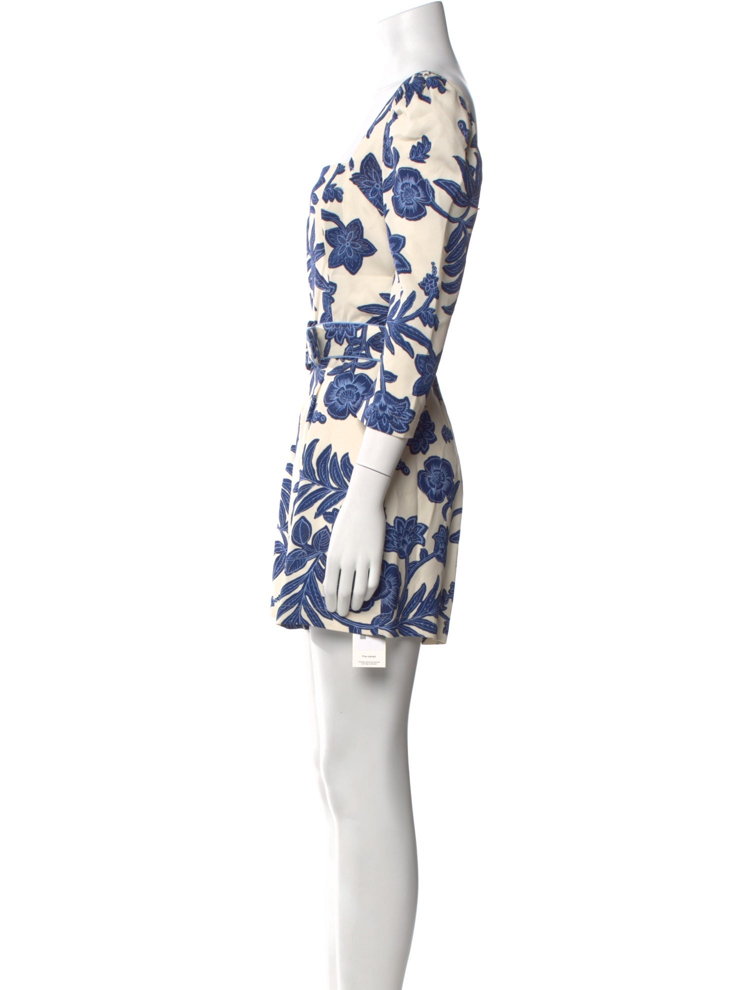 Cara Cara Floral Print Square Neckline Romper