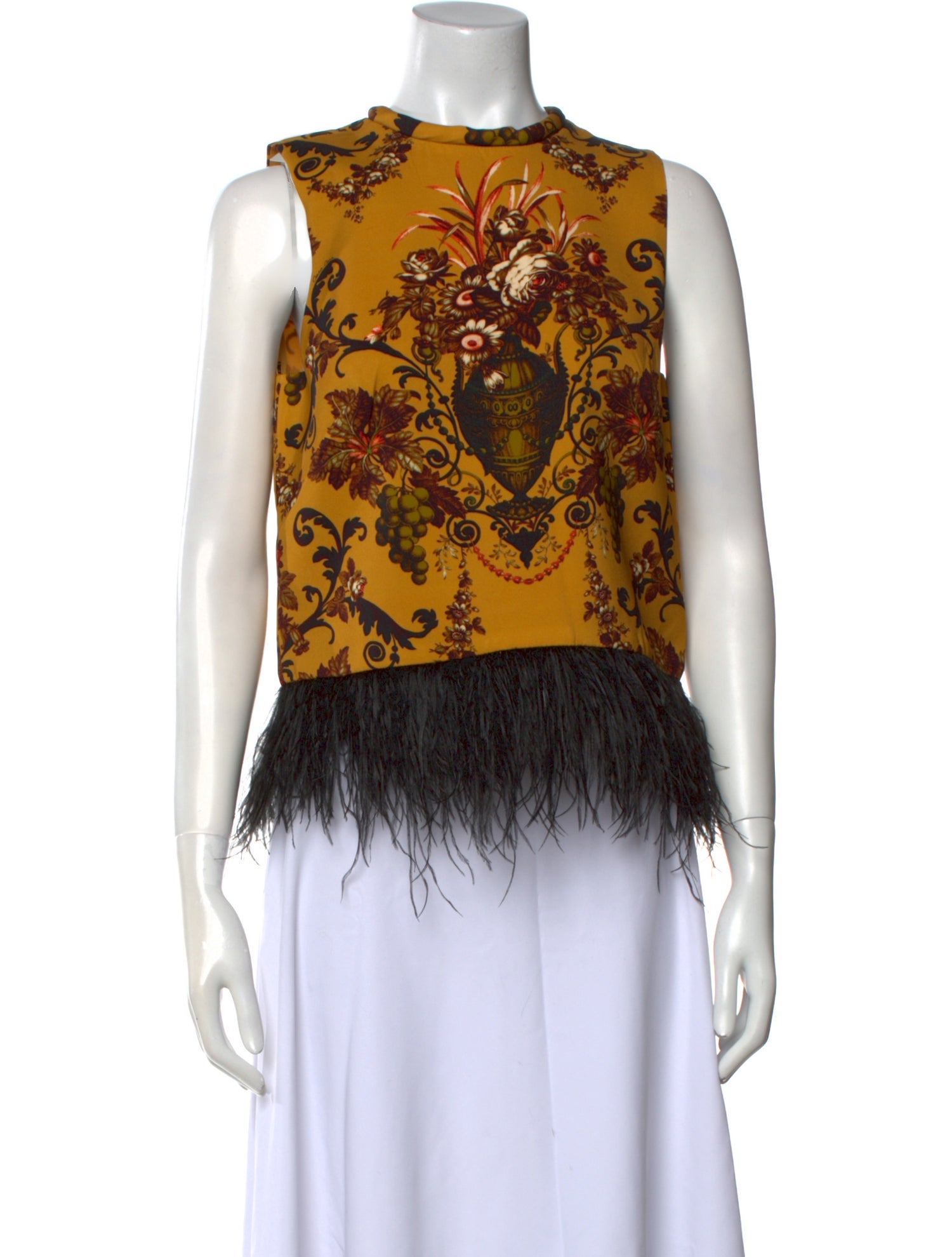 Cara Cara Printed Crew Neck Top w/ Tags