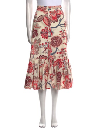 Cara Cara Floral Print Midi Length Skirt