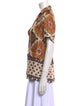 Cara Cara Printed Short Sleeve Button-Up Top