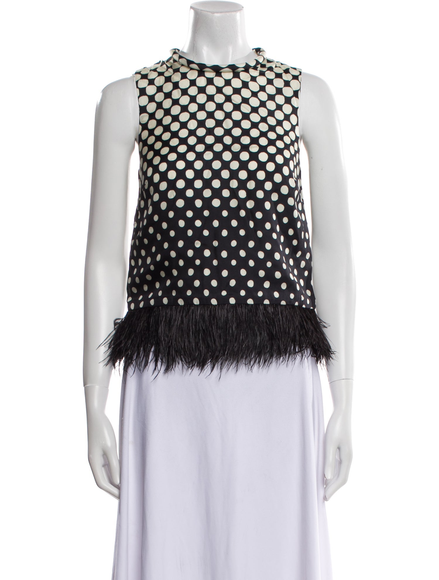 Cara Cara Polka Dot Print Crew Neck Blouse w/ Tags