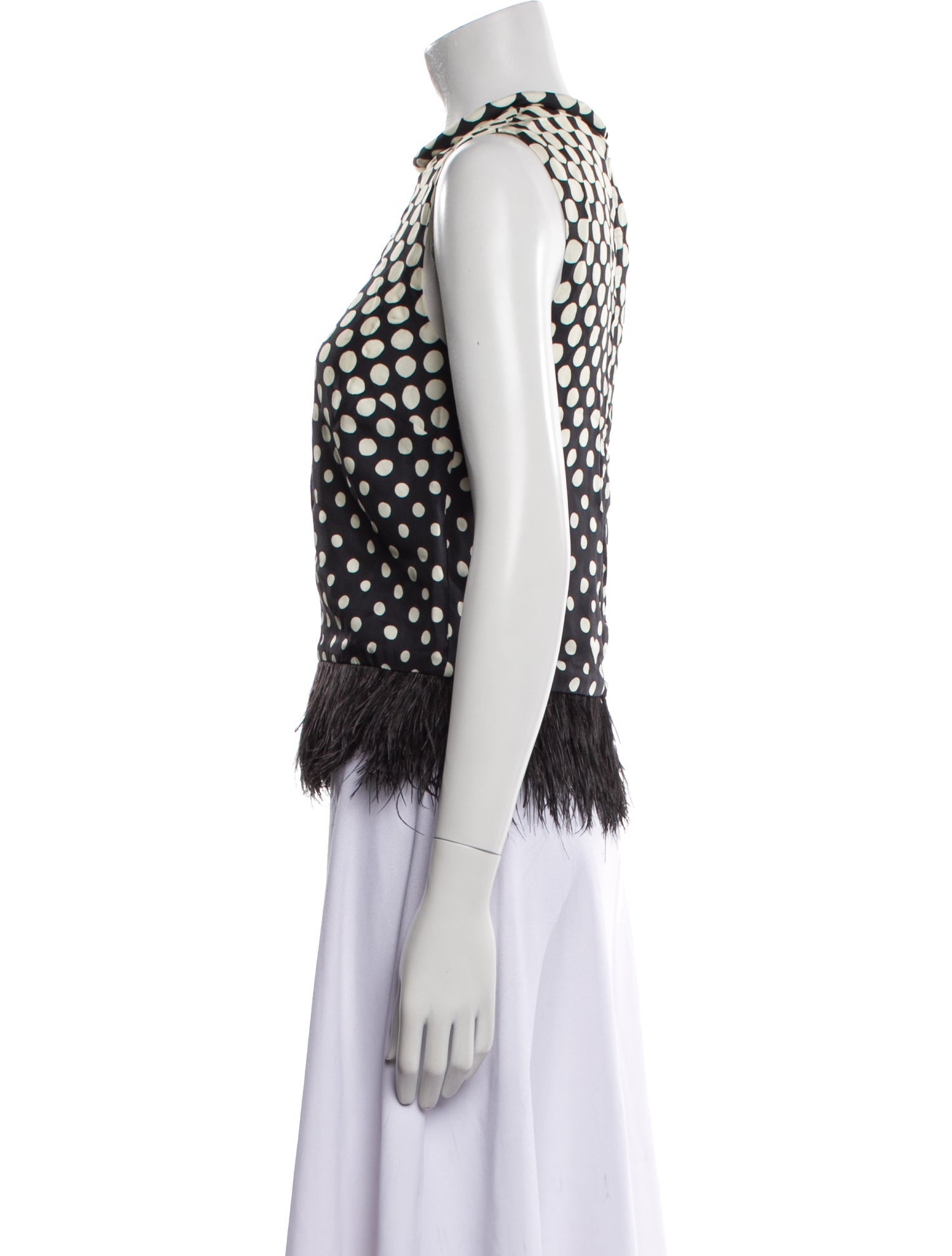 Cara Cara Polka Dot Print Crew Neck Blouse w/ Tags