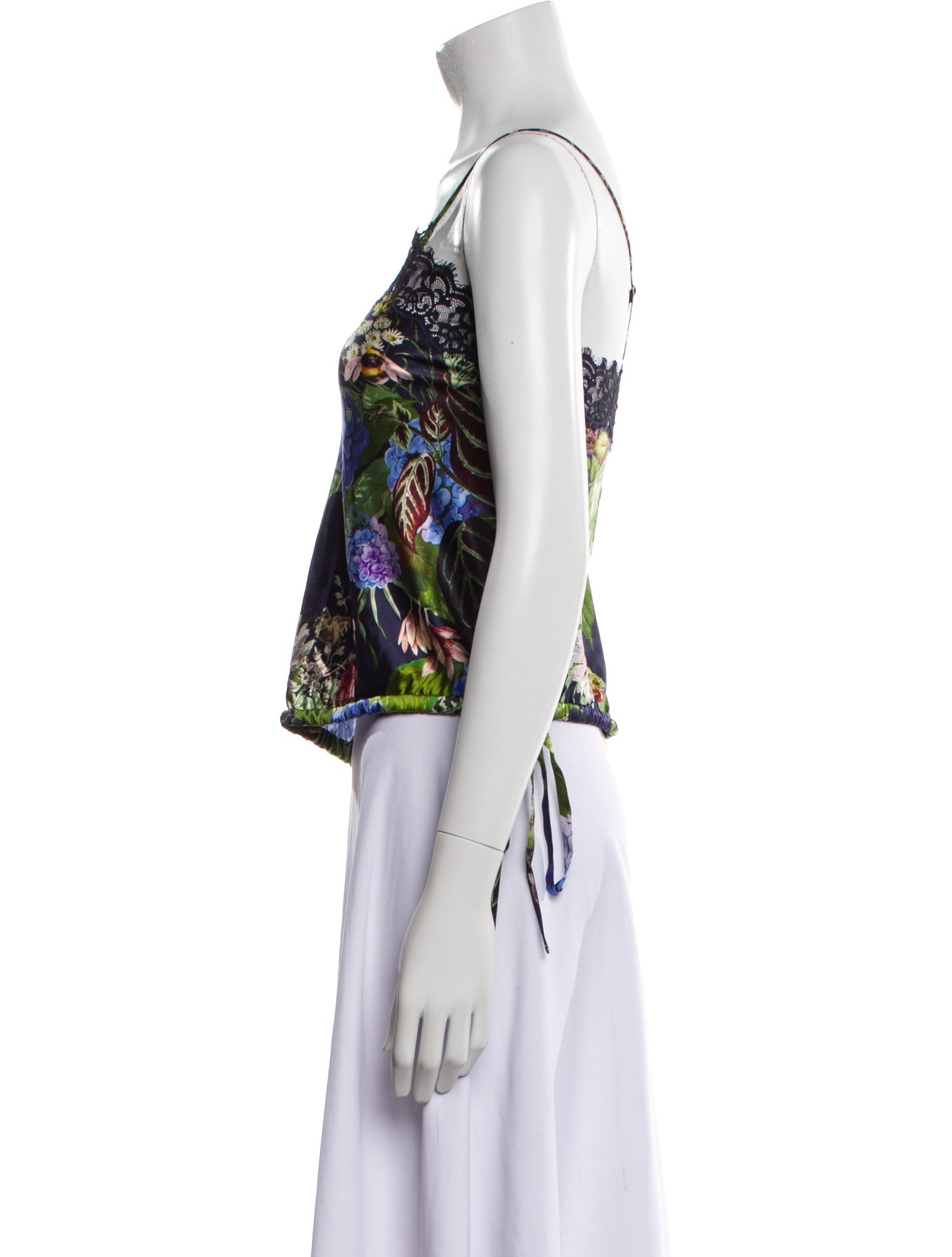 Cara Cara Silk Floral Print Crop Top w/ Tags