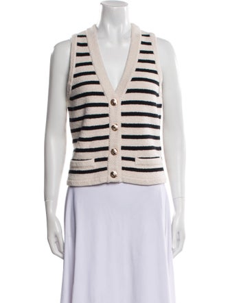 Cara Cara Striped V-Neck Crop Top