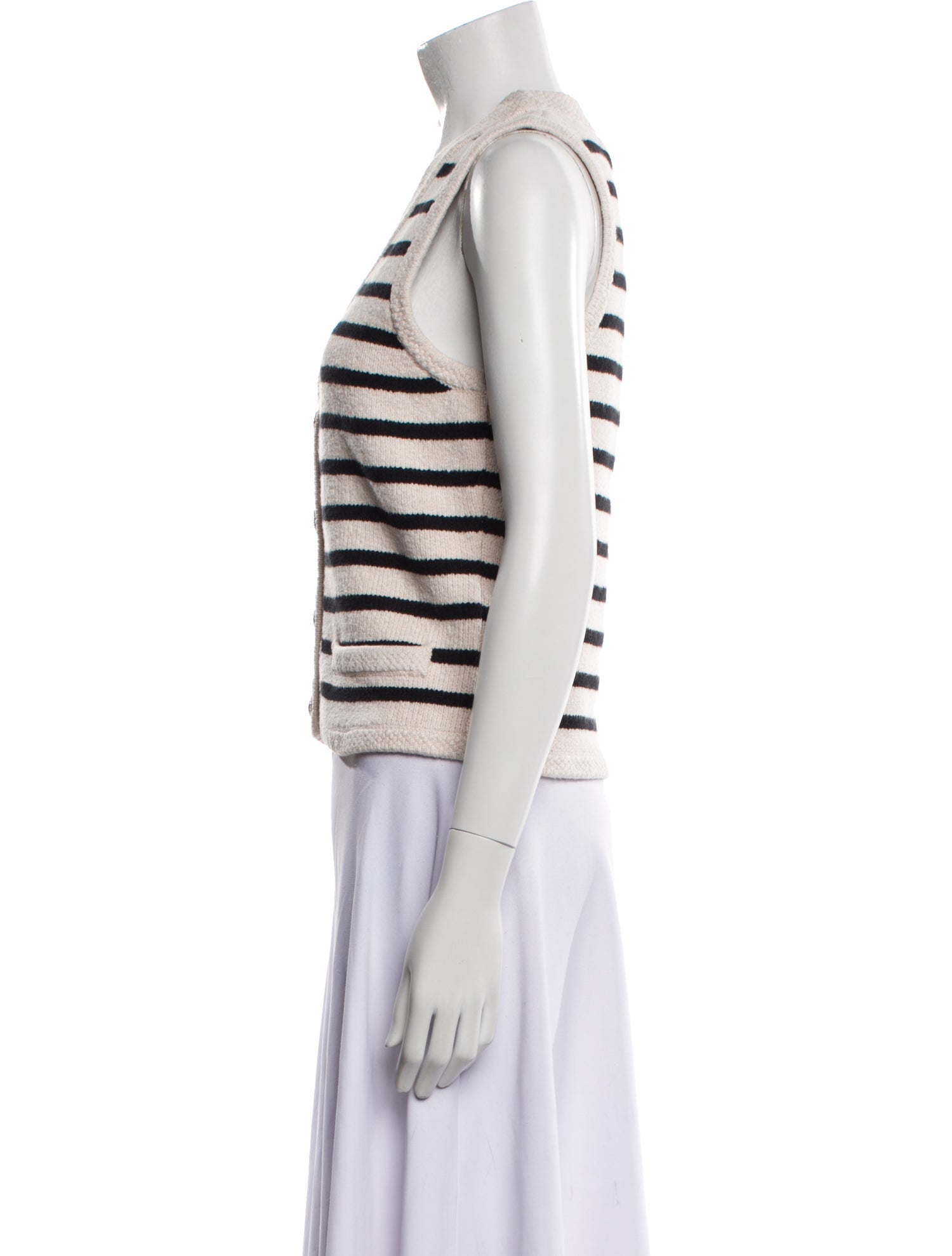 Cara Cara Striped V-Neck Crop Top