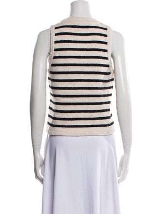 Cara Cara Striped V-Neck Crop Top