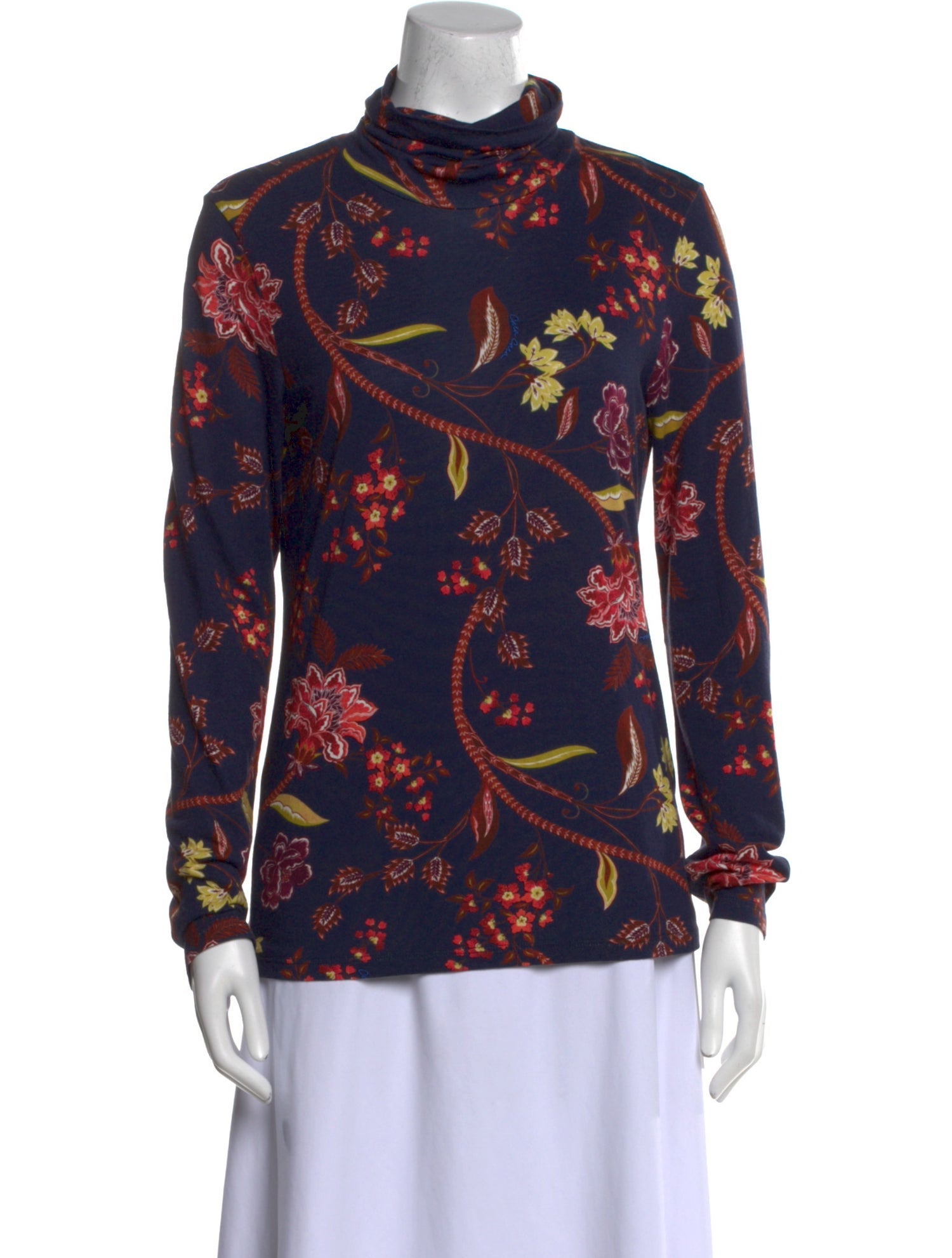 Cara Cara Floral Print Turtleneck Blouse