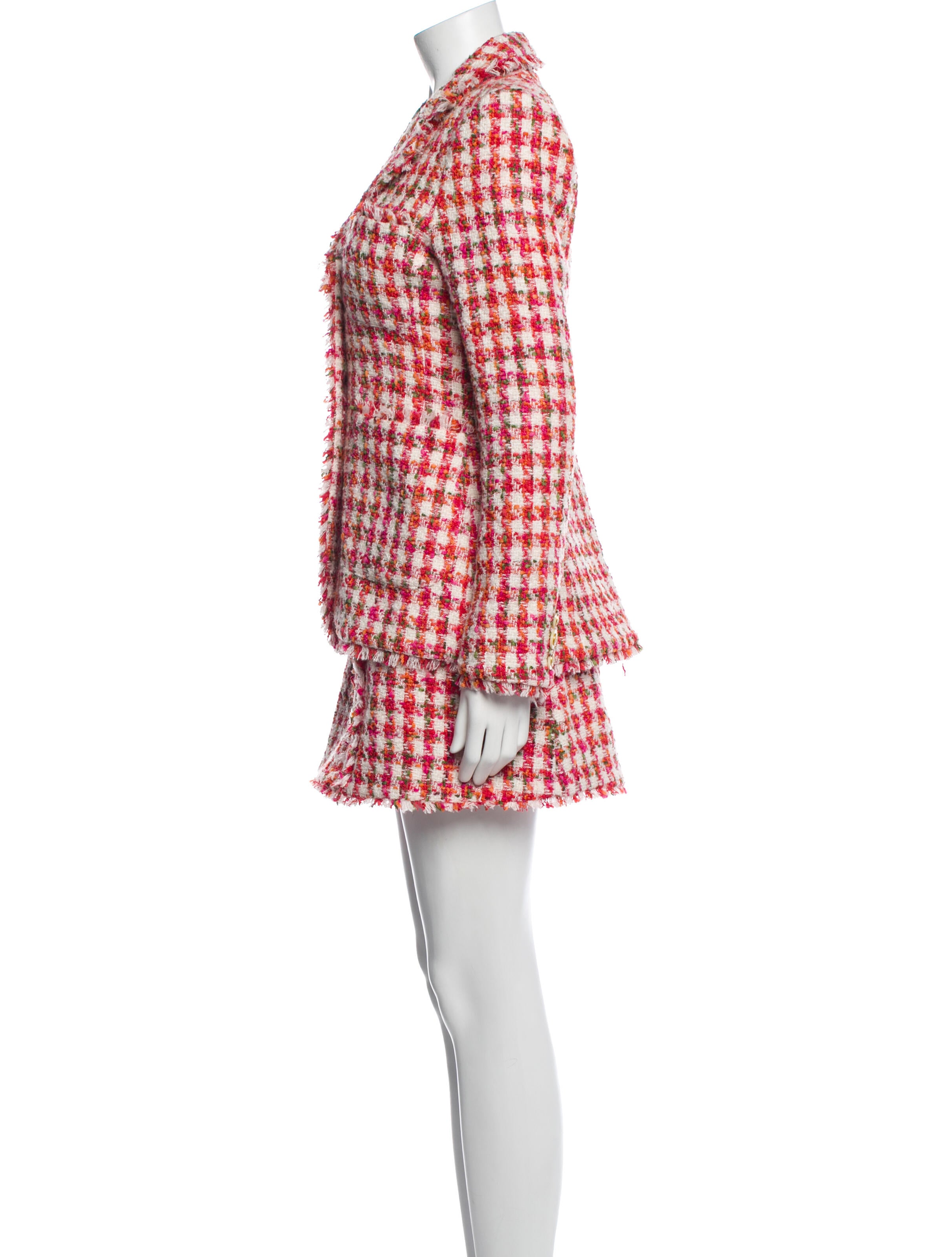 Cara Cara Plaid Print Ruffle Embellishment Skirt Set