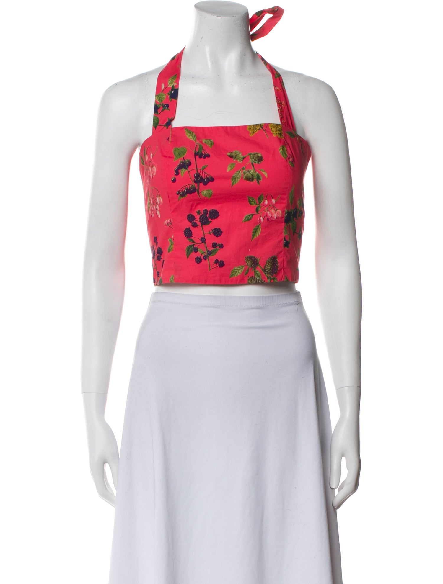 Cara Cara Floral Print Square Neckline Crop Top