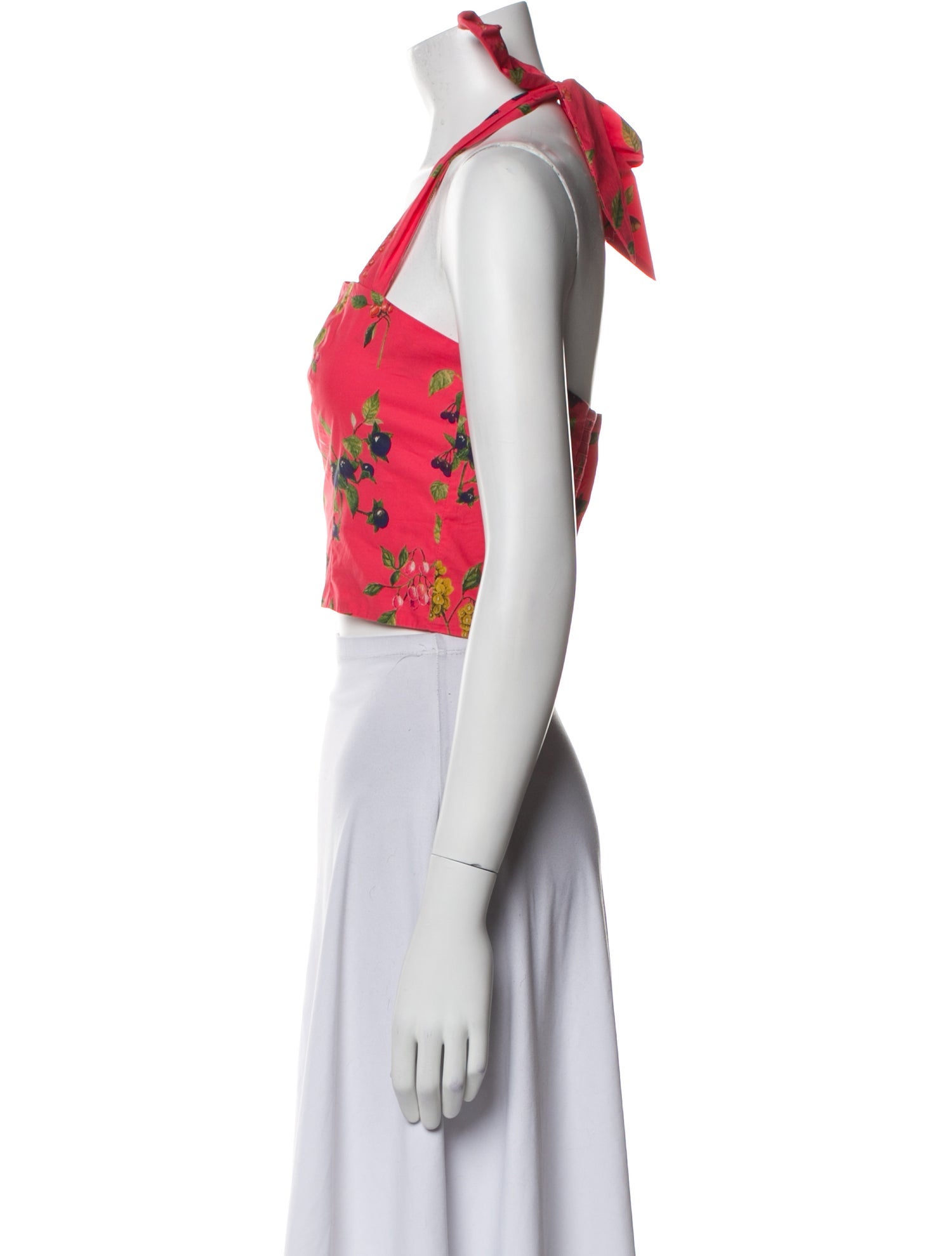 Cara Cara Floral Print Square Neckline Crop Top