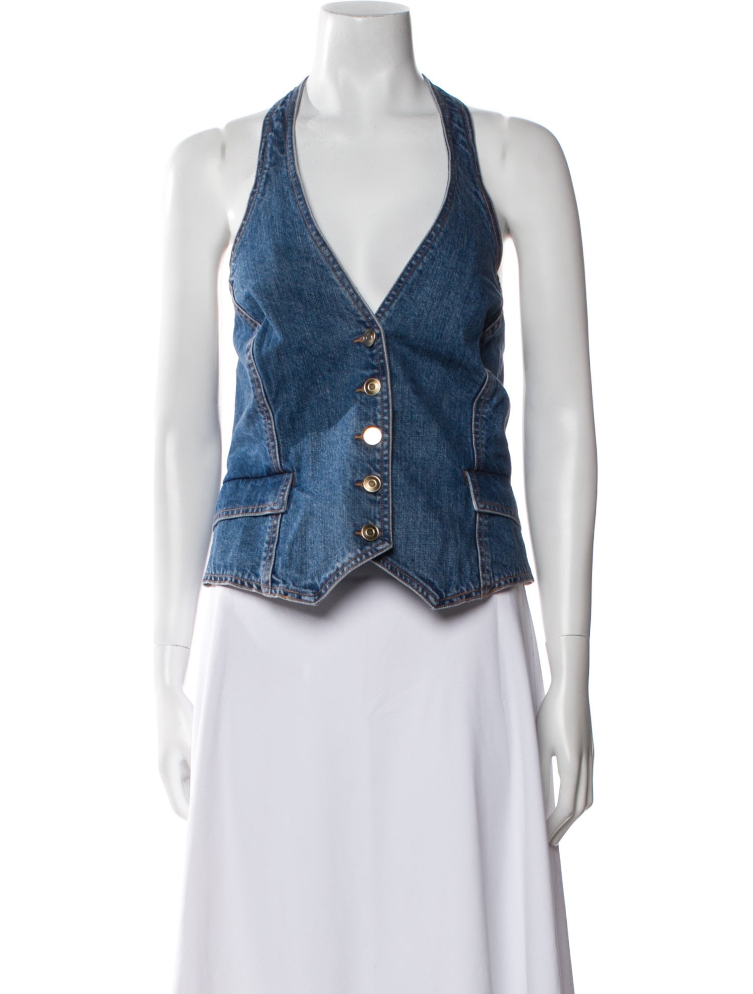 Cara Cara V-Neck Sleeveless Crop Top w/ Tags