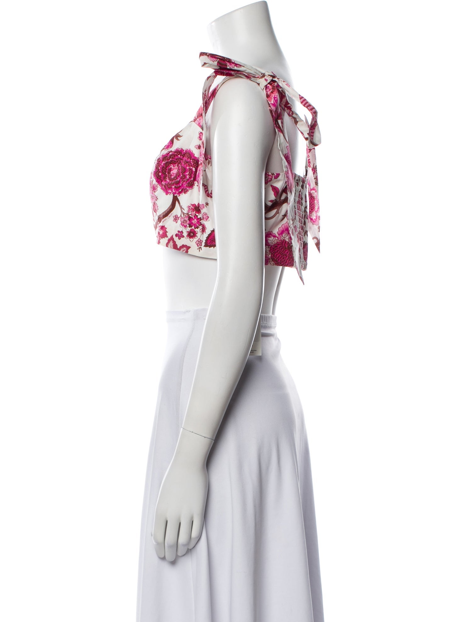 Cara Cara Floral Print Square Neckline Crop Top