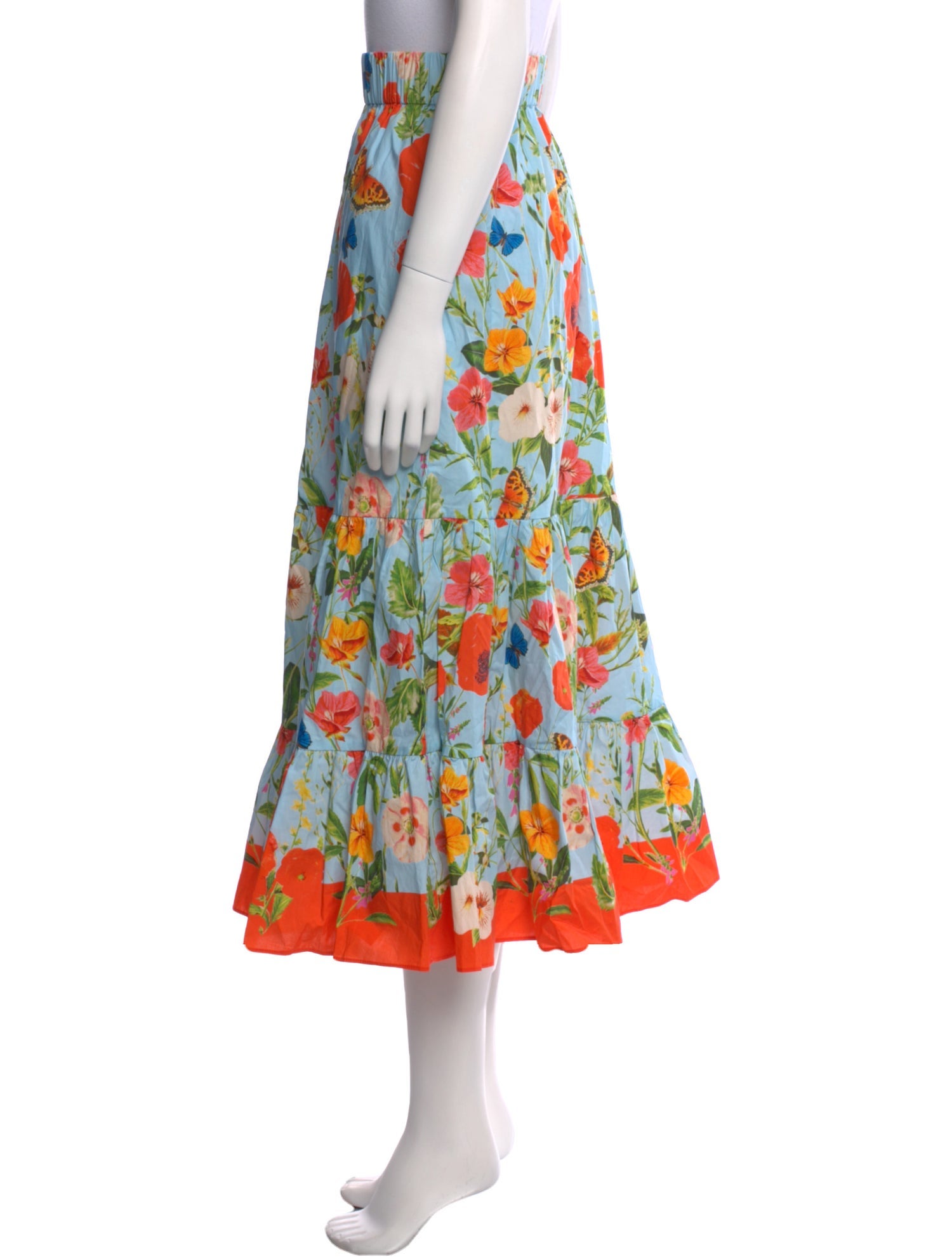 Cara Cara Floral Print Midi Length Skirt