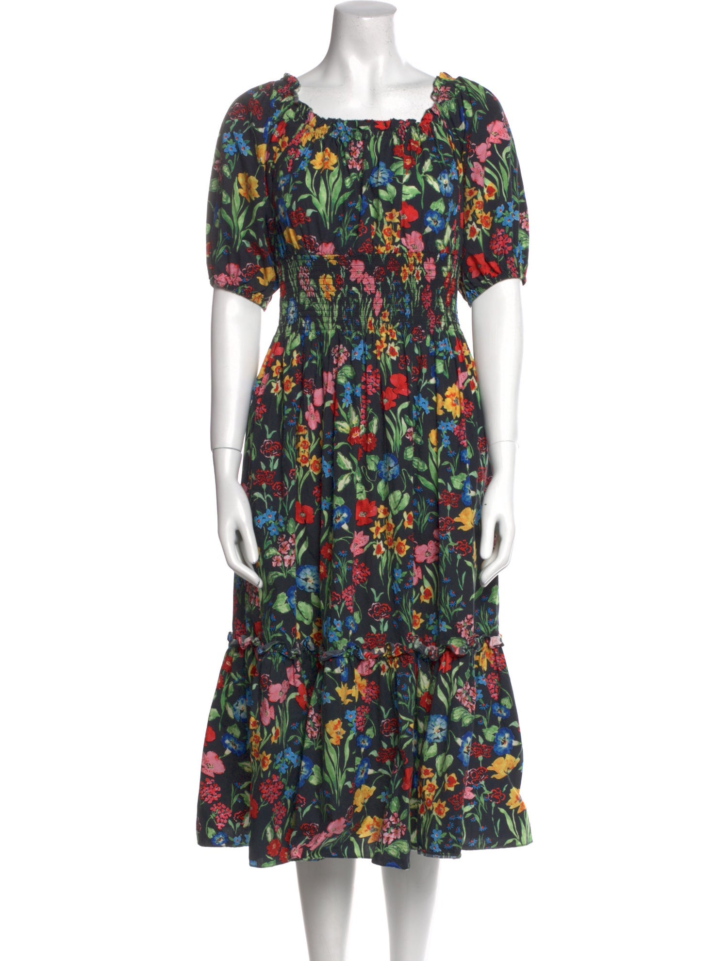 Cara Cara Floral Print Midi Length Dress