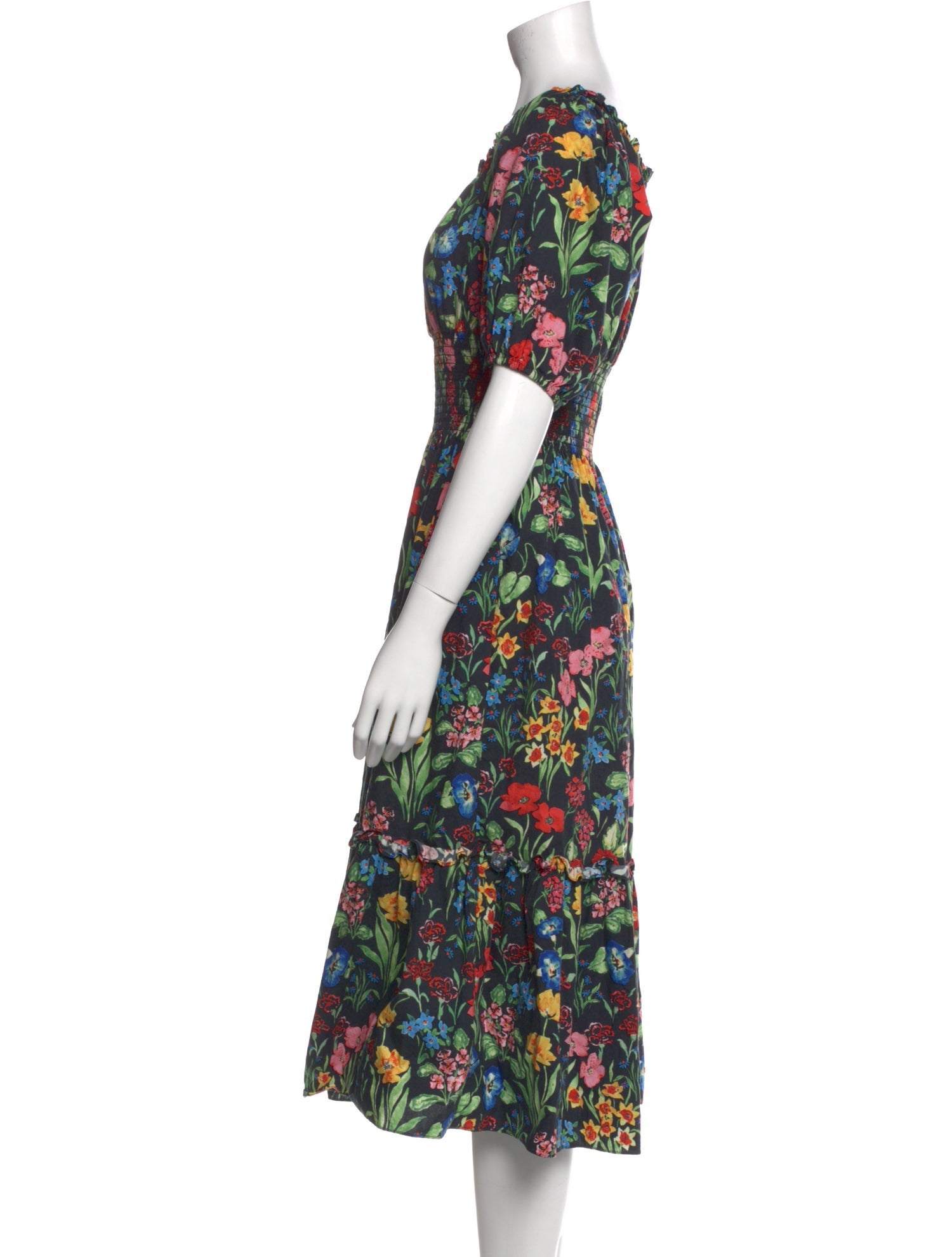 Cara Cara Floral Print Midi Length Dress