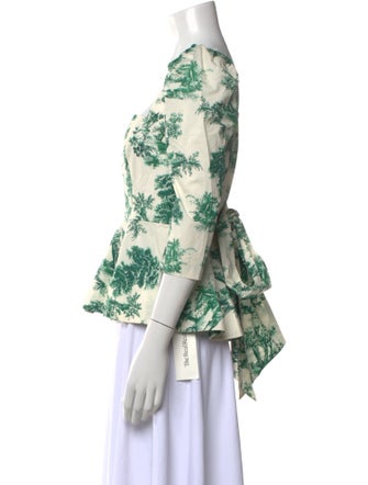 Cara Cara Floral Print Square Neckline Blouse