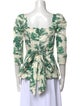 Cara Cara Floral Print Square Neckline Blouse
