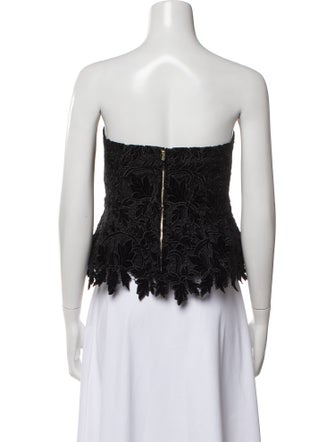 Cara Cara Lace Pattern Strapless Crop Top