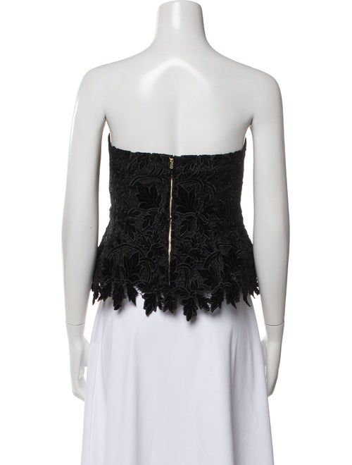 Cara Cara Lace Pattern Strapless Crop Top