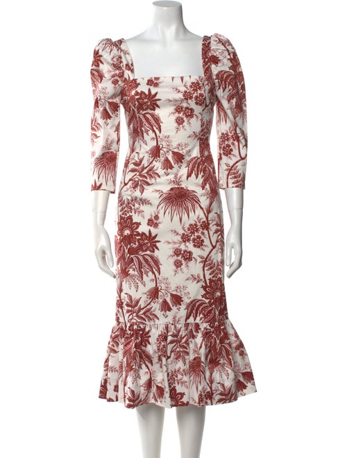Cara Cara Floral Print Midi Length Dress