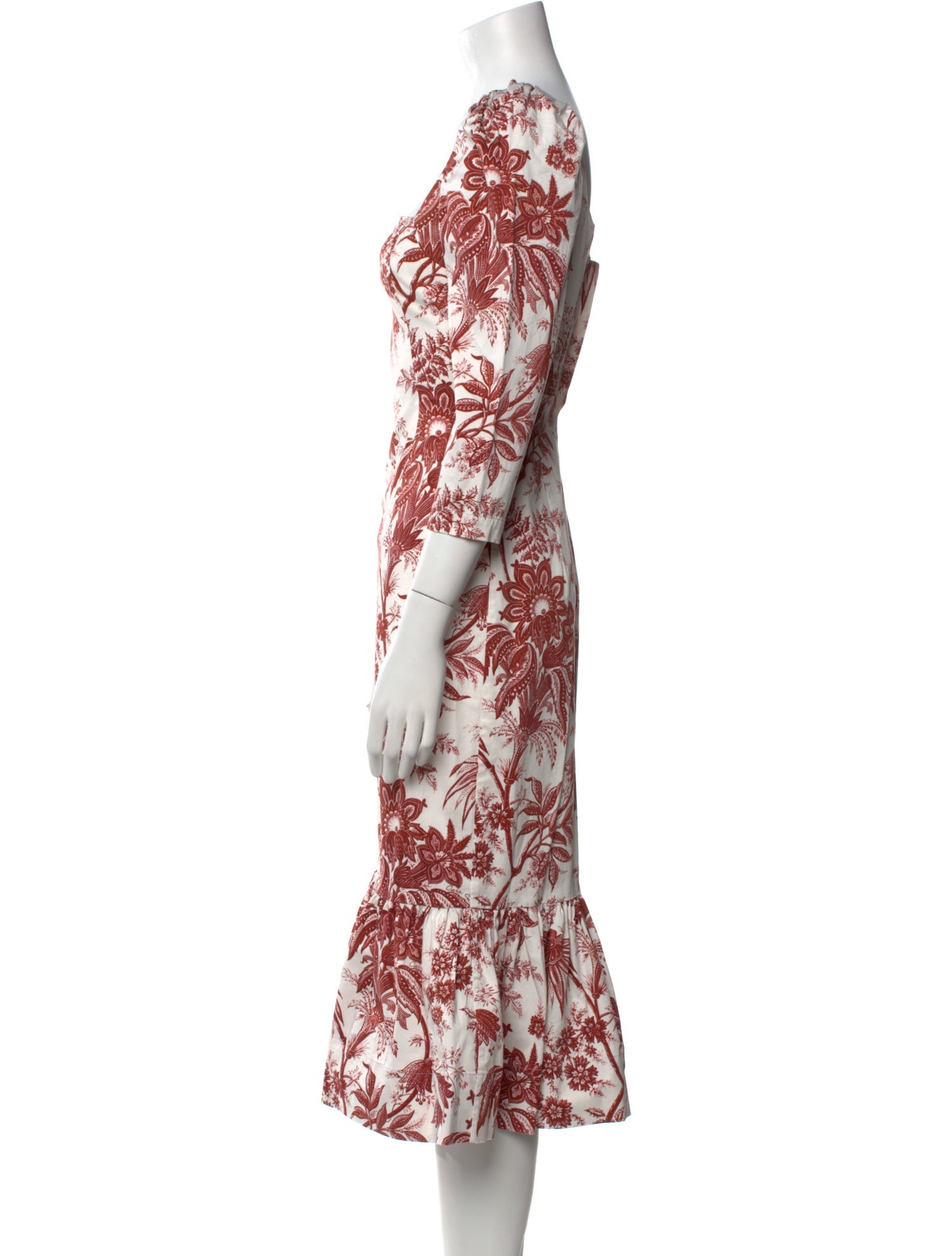 Cara Cara Floral Print Midi Length Dress