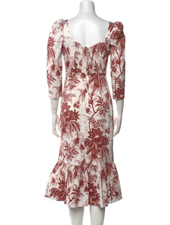 Cara Cara Floral Print Midi Length Dress
