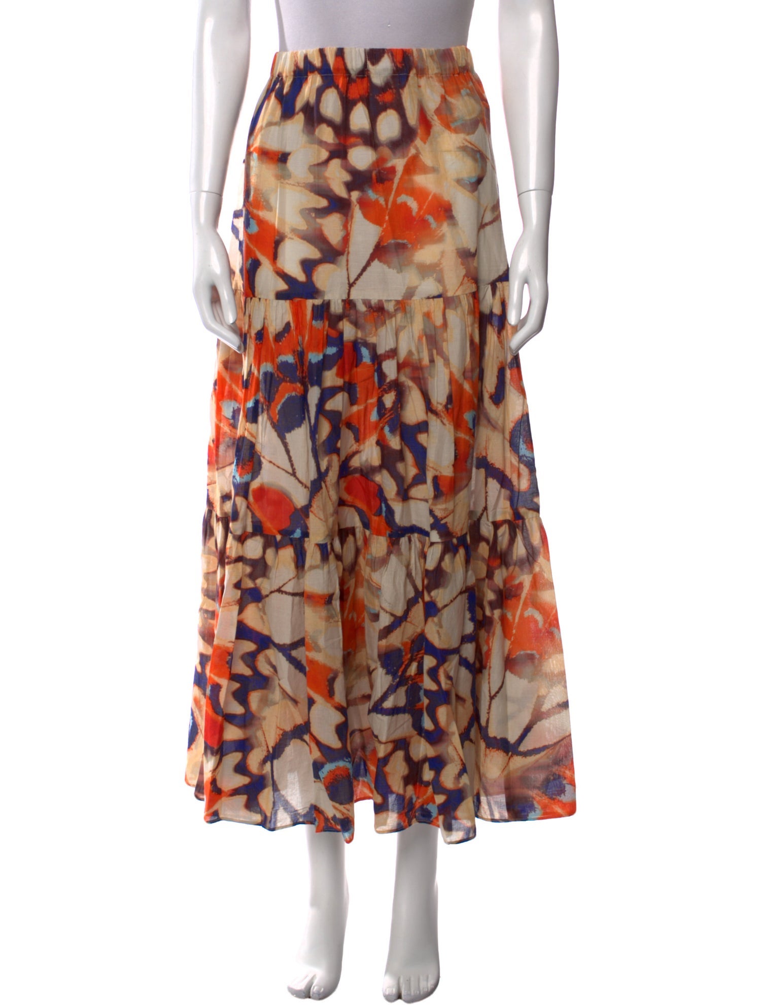 Cara Cara Tie-Dye Print Midi Length Skirt