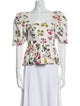 Cara Cara Floral Print Square Neckline Blouse