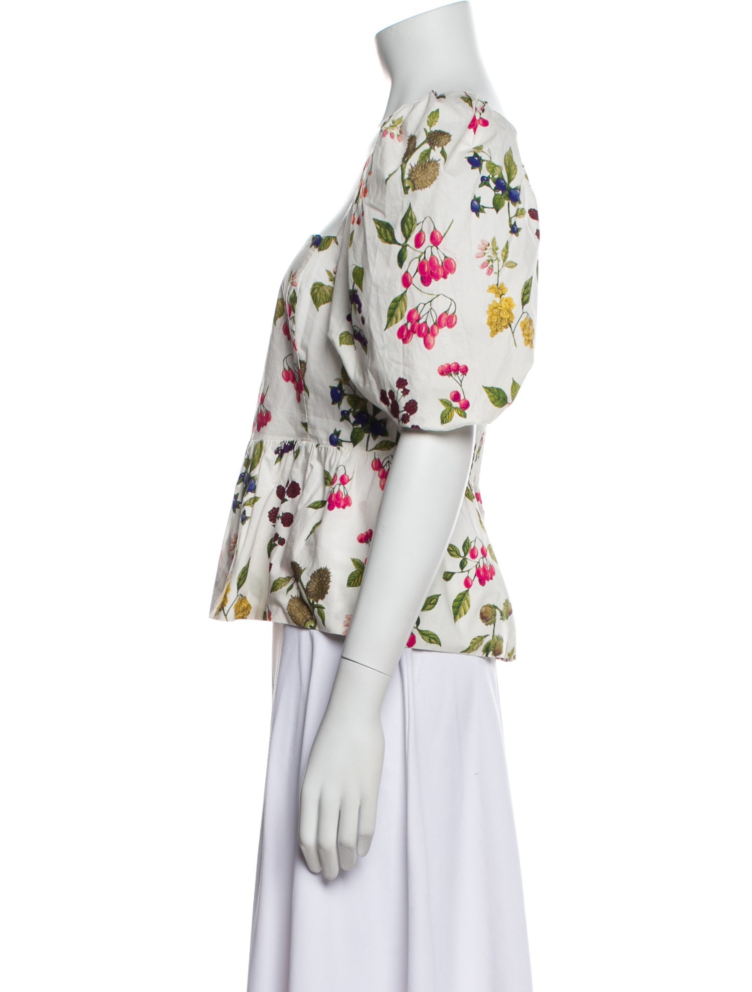 Cara Cara Floral Print Square Neckline Blouse