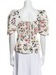 Cara Cara Floral Print Square Neckline Blouse