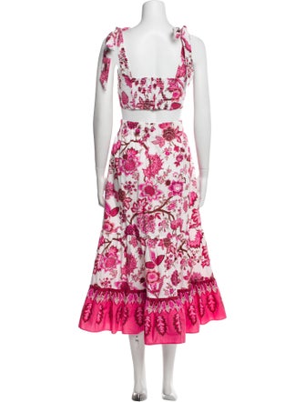 Cara Cara Floral Print Ruffle Embellishment Skirt Set