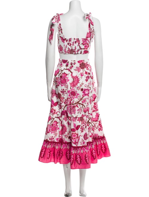 Cara Cara Floral Print Ruffle Embellishment Skirt Set