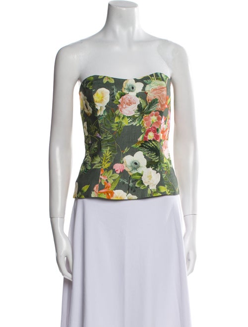 Cara Cara Linen Floral Print Crop Top