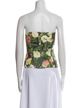 Cara Cara Linen Floral Print Crop Top