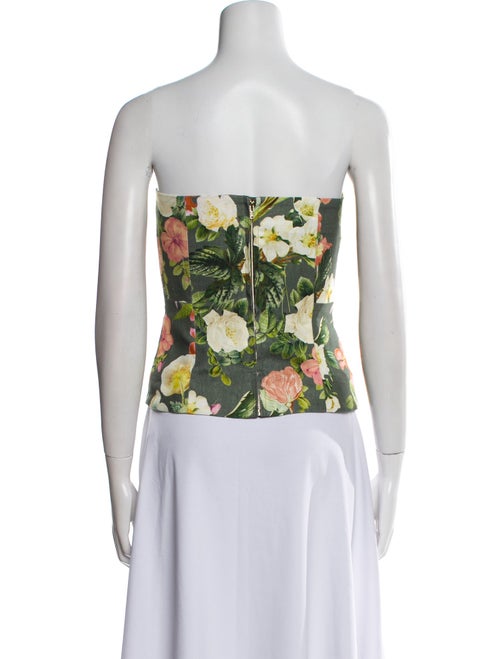 Cara Cara Linen Floral Print Crop Top