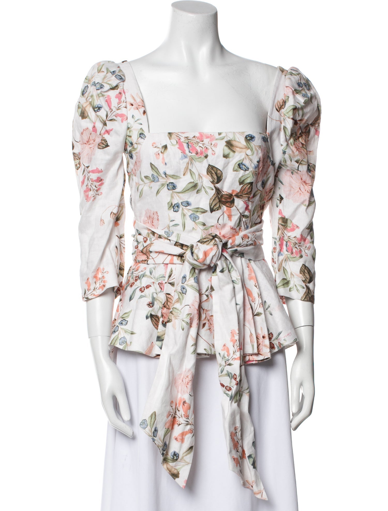 Cara Cara Linen Floral Print Blouse